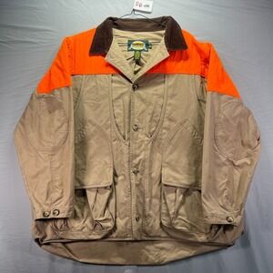 Cabelas Jacket Men XL Tall Brown Hunting Barn Chore Corduroy Collar Canvas